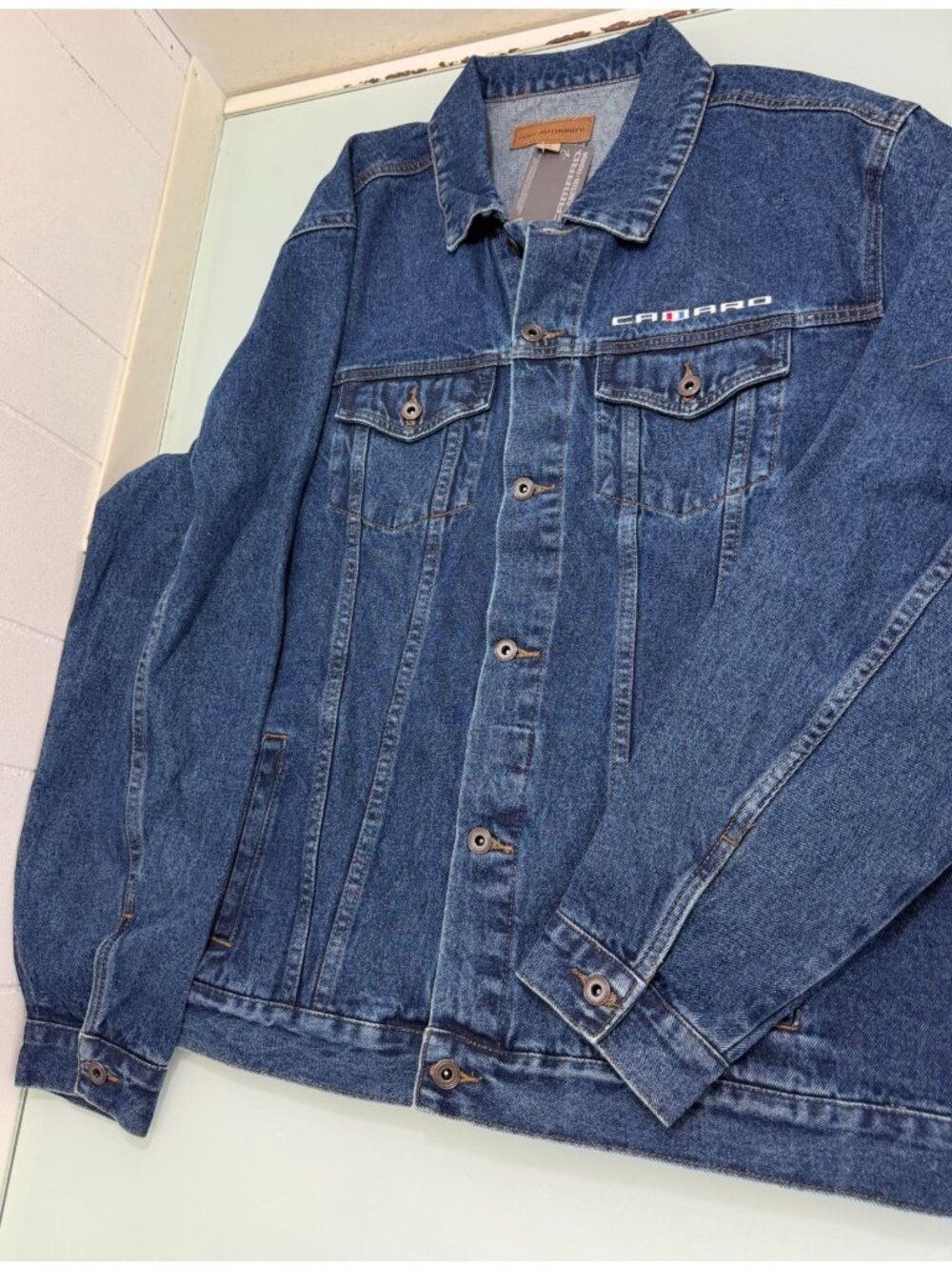 New Chevy Camaro Denim Jean Jacket Mens 2XL XXL NWT